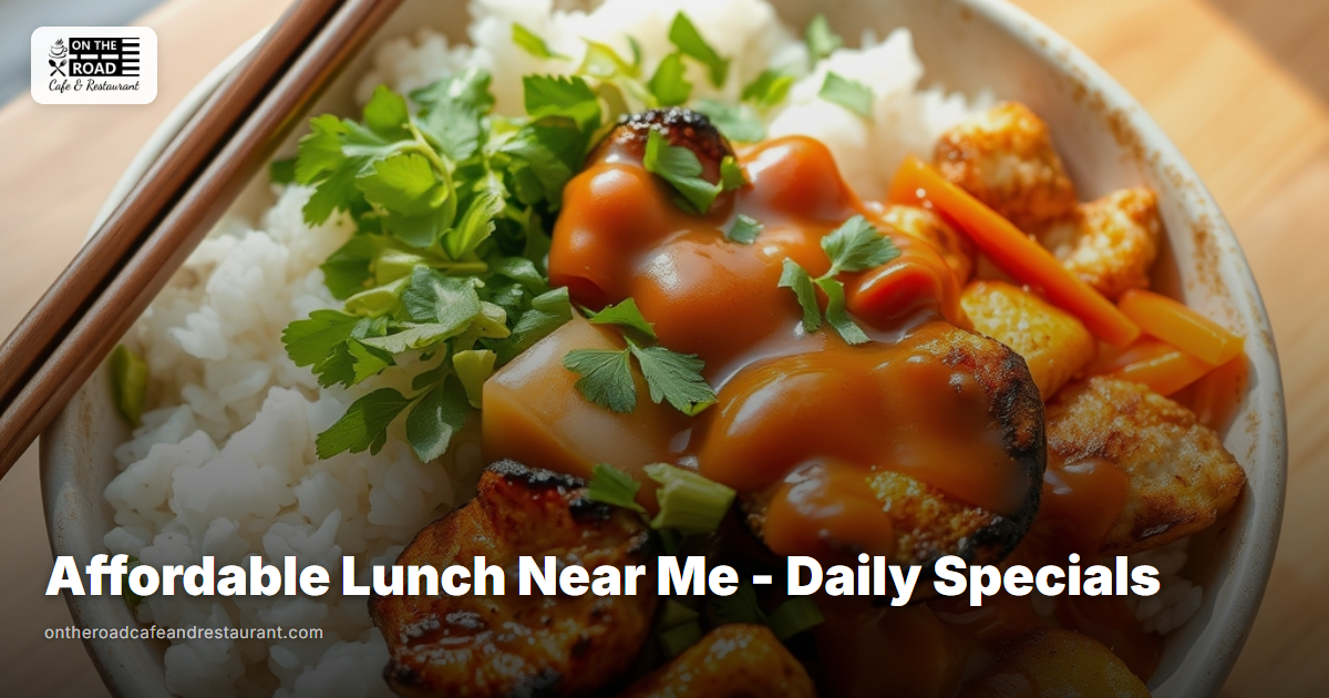Affordable Lunch Near Me - Daily Specials at On The Road Cafe