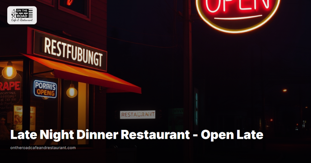 Late Night Dinner Restaurant - Open Late at On The Road Cafe