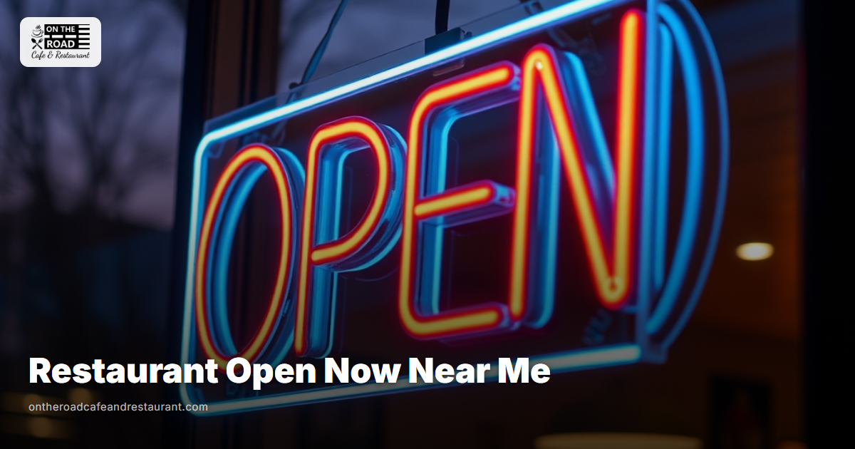 Restaurant Open Now Near Me - On The Road Cafe and Restaurant